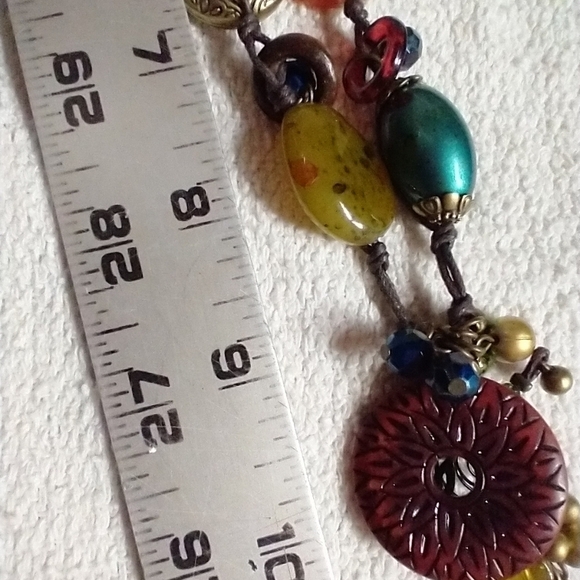Colorful beaded boho necklace - Picture 2 of 5